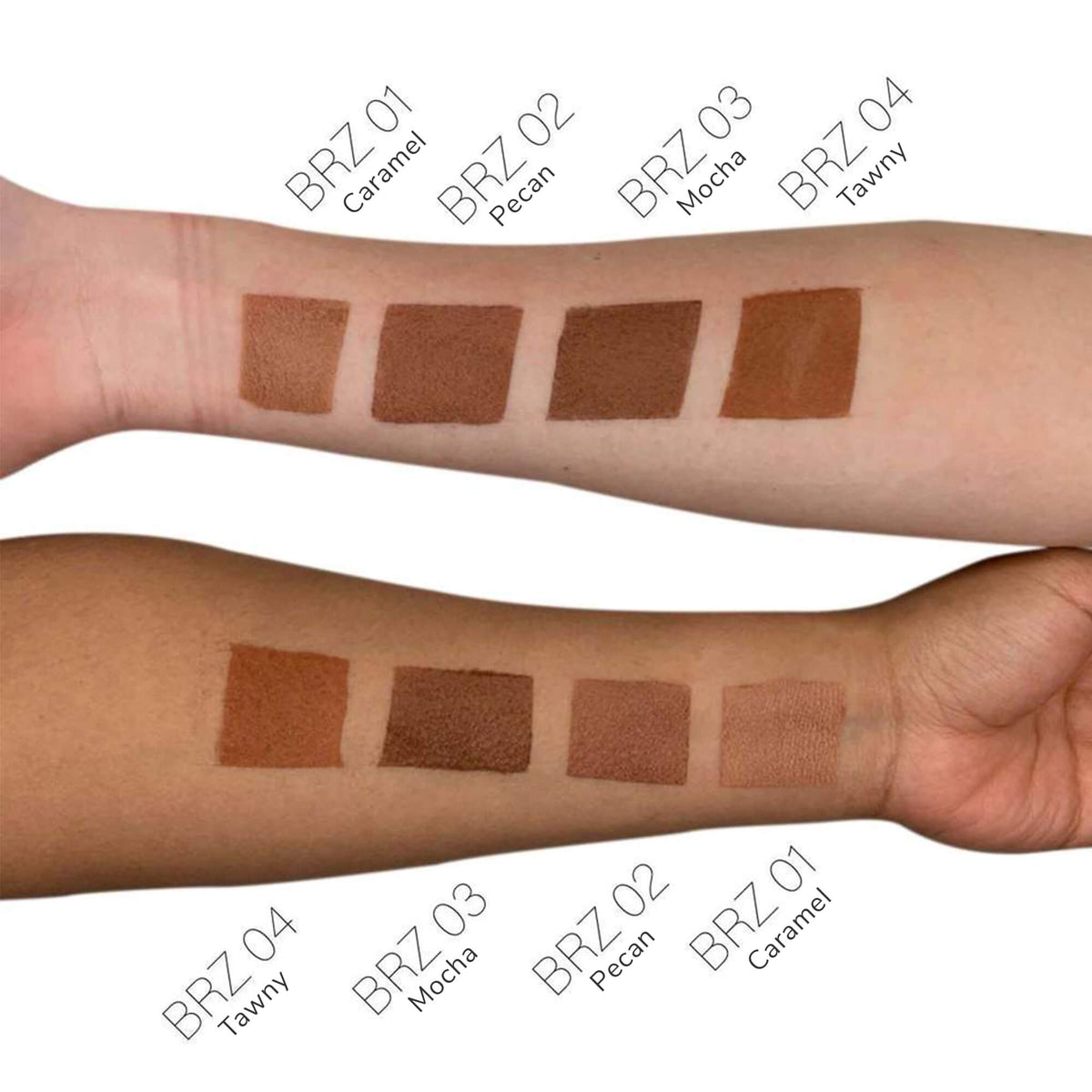Bronzer swatch comparison